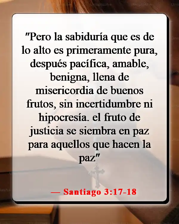 Versículos de la Biblia sobre elegir a los amigos correctos (Santiago 3:17-18)