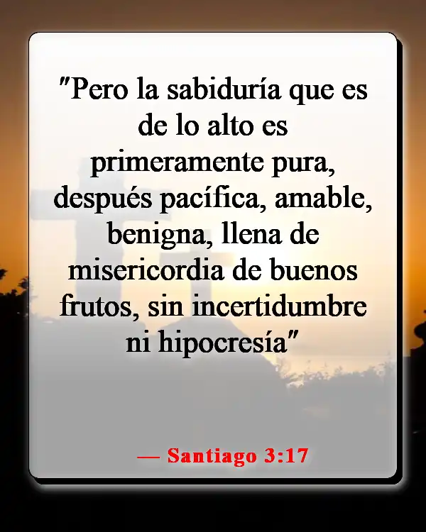 Versículos de la Biblia sobre sembrar y cosechar (Santiago 3:17)