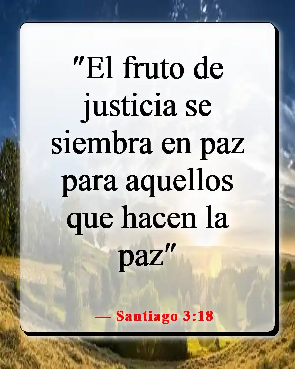 Versículos de la Biblia sobre sembrar y cosechar (Santiago 3:18)