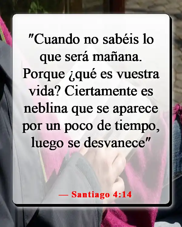 Versículos de la Biblia sobre aceptar la muerte (Santiago 4:14)