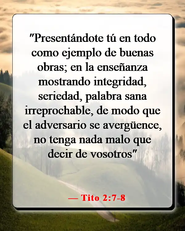 Versículos de la Biblia sobre guiar a otros hacia Dios (Tito 2:7-8)